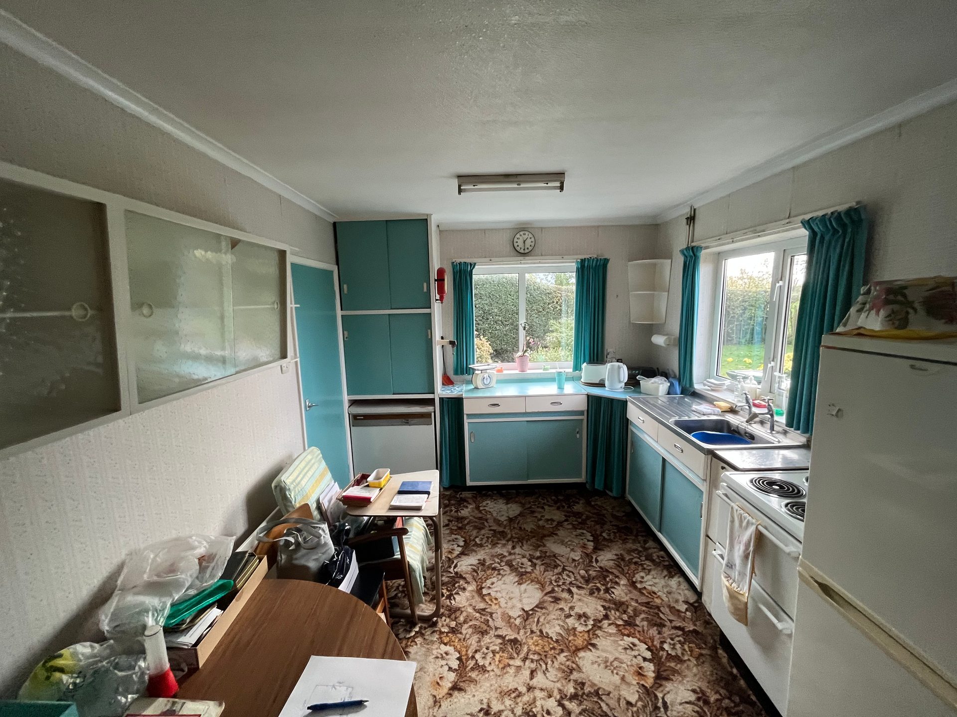 The old kitchen before the new units went in