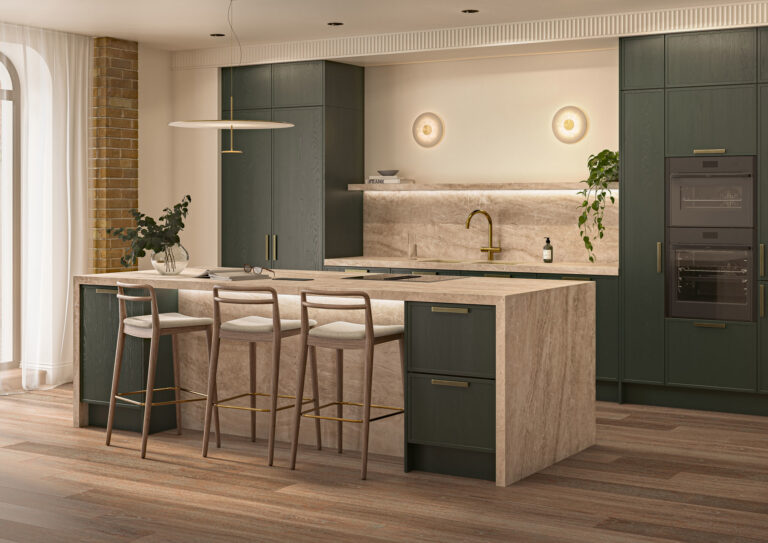 PWS Aalborg kitchen in Copse Green with oak doors