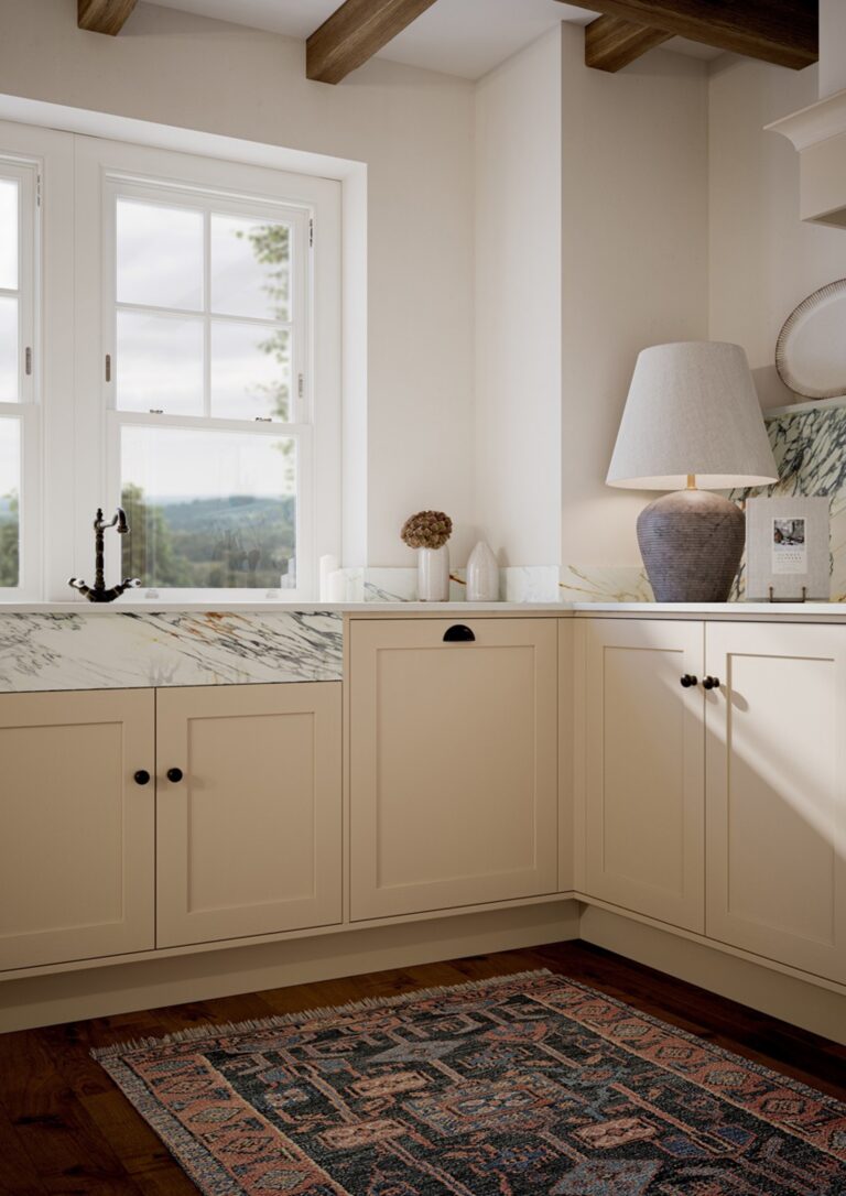 PWS Crathorne kitchen painted in Meadowell