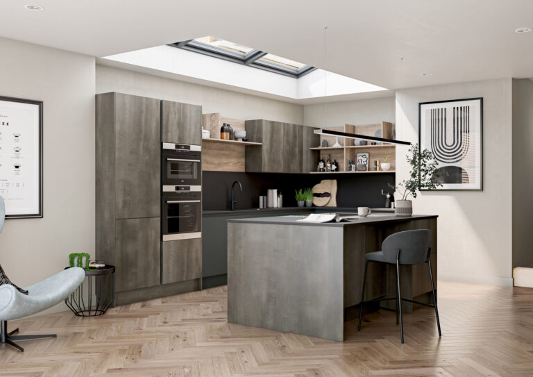 PWS Unity kitchen with Metara Steel Oxide