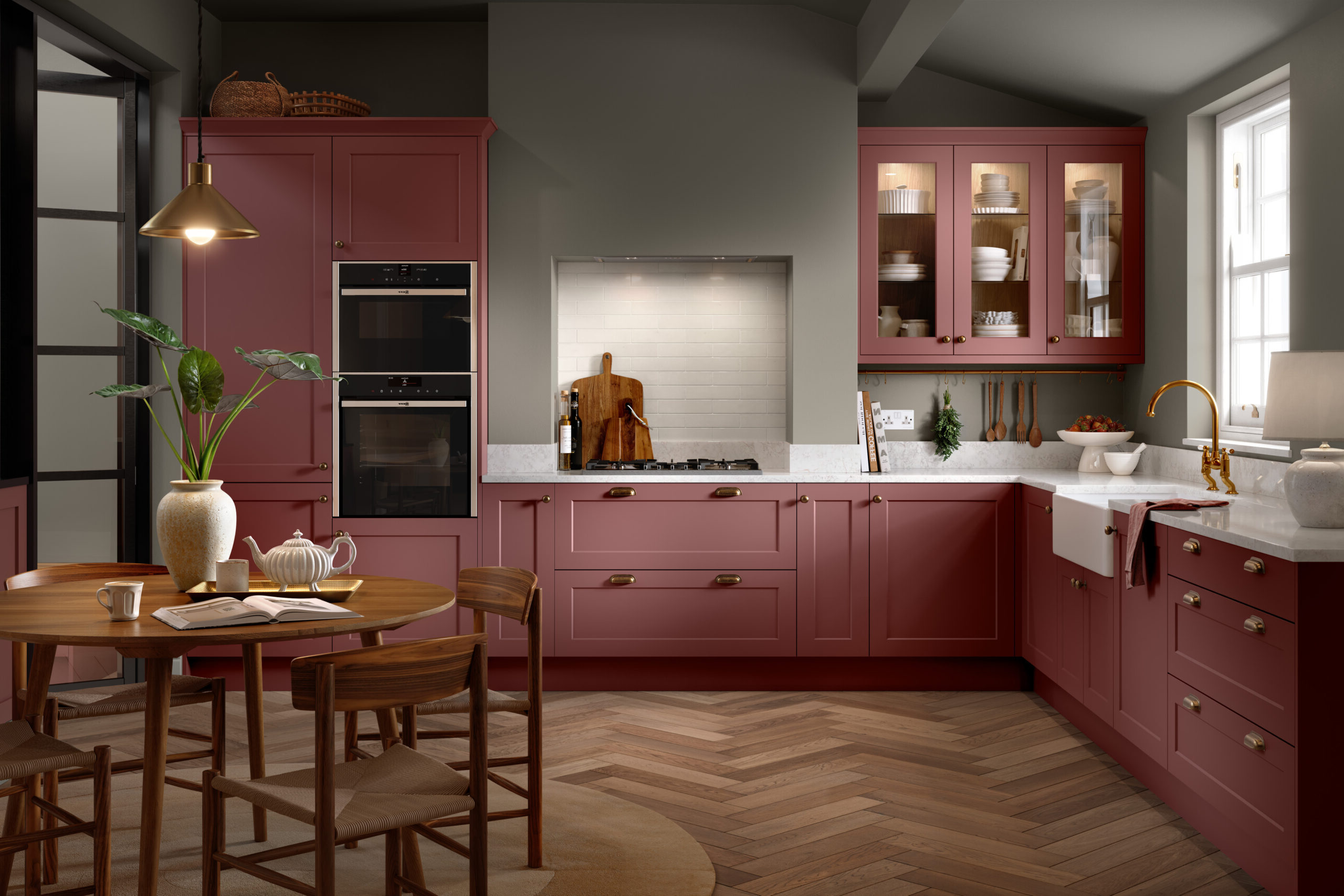 Bella richmond Supermatt rusty red kitchen