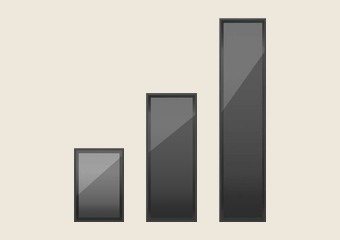 Brushed Black: black frame with smoked glass