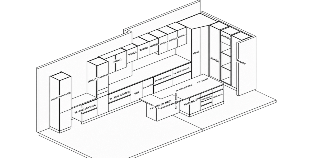 Custom units kitchen drawing