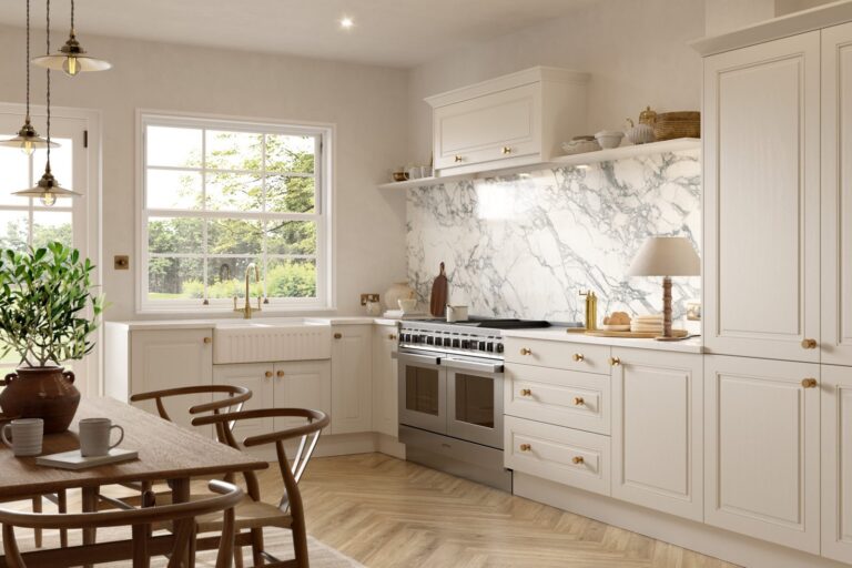 Bella kitchen in Paint Flow Matt Taupe Grey
