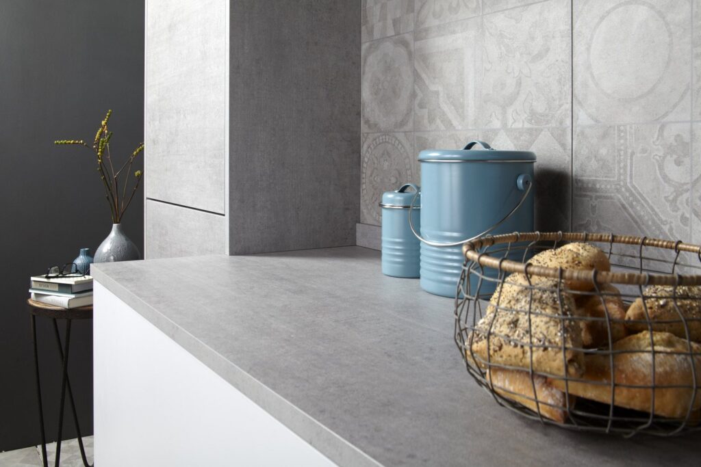 Kitchen concrete worktop detail